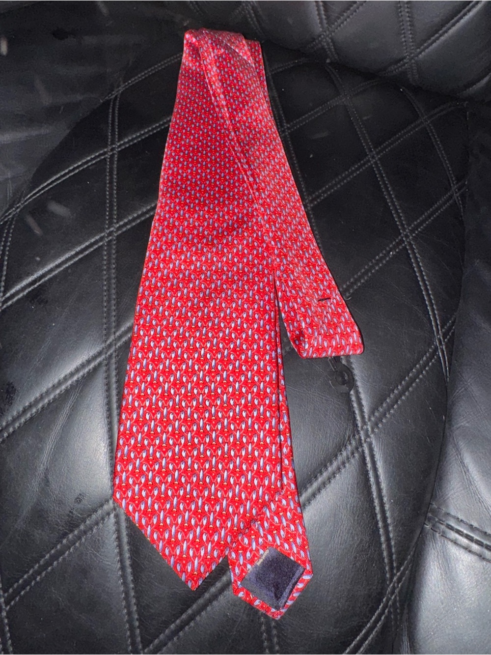 Brooks Brothers Red Micro-Pattern Silk Tie